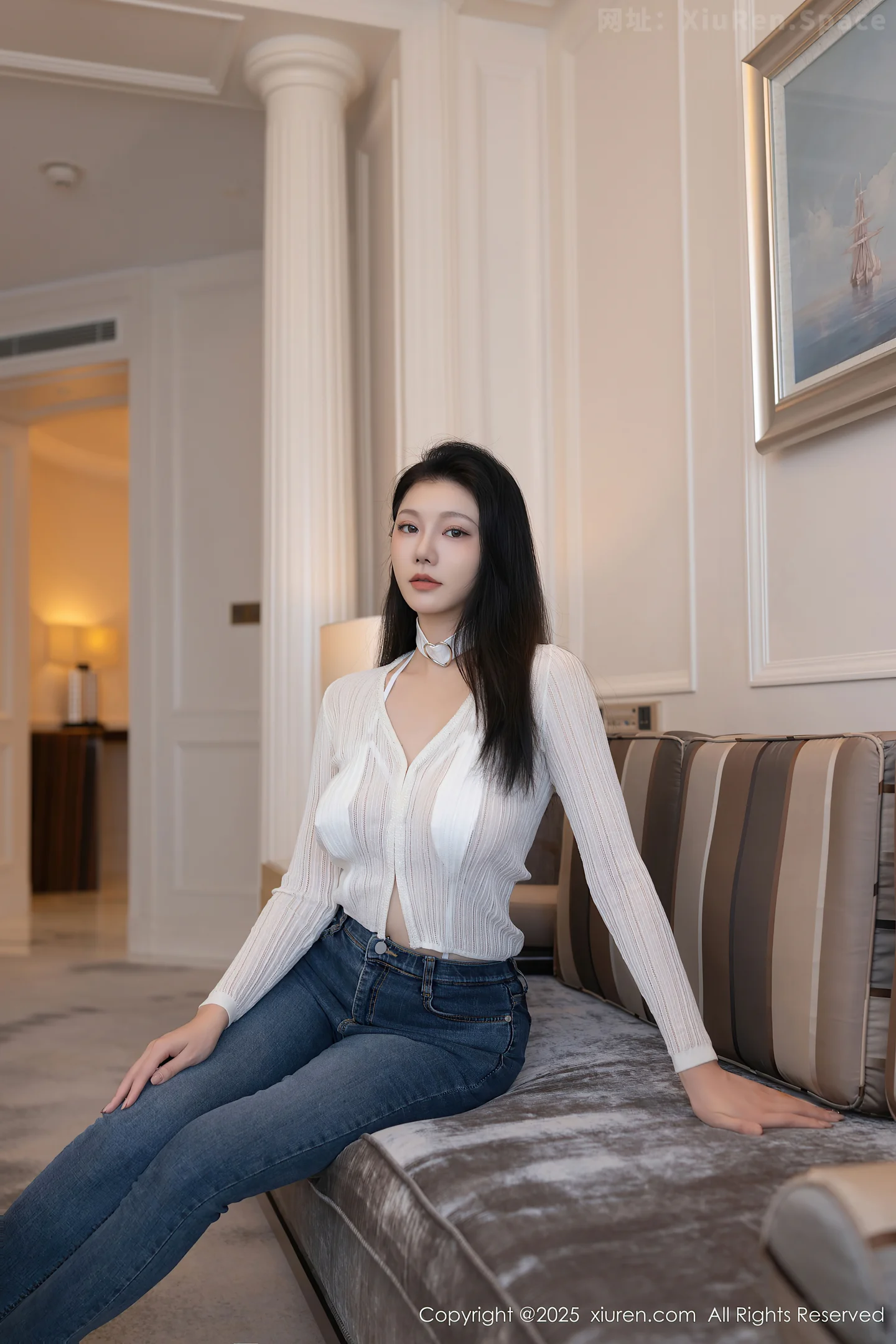 图片[5]-[XiuRen秀人网] VOL.9900 模特安然anran性感白色情趣内衣配白丝袜秀曼妙身姿撩人诱惑写真83P-秀人网官方网站